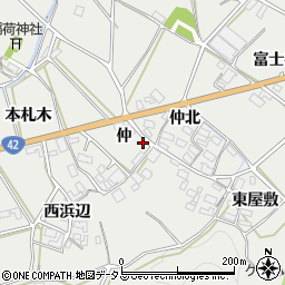 愛知県田原市南神戸町仲周辺の地図