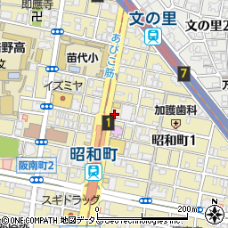 ソフトバンク　昭和町周辺の地図