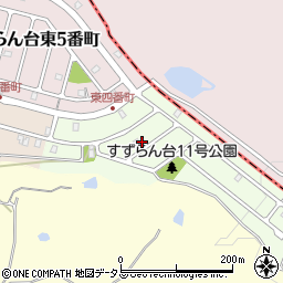 三重県名張市すずらん台東４番町周辺の地図