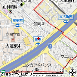 大阪府東大阪市金岡4丁目周辺の地図