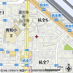 大阪府大阪市東住吉区杭全7丁目5-4周辺の地図