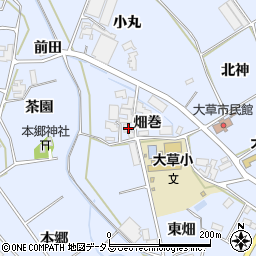 愛知県田原市大草町畑巻周辺の地図