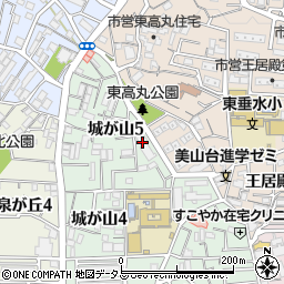 県営神戸城が山鉄筋団地周辺の地図