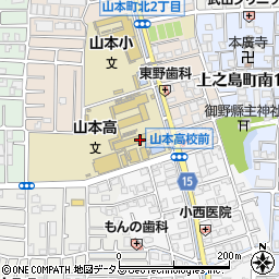 大阪府八尾市山本町北1丁目1-44周辺の地図