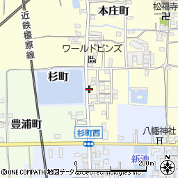 奈良県大和郡山市本庄町239-1周辺の地図