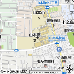 大阪府八尾市山本町北1丁目1周辺の地図