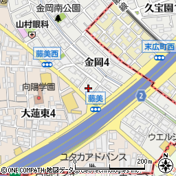 大阪府東大阪市金岡4丁目6周辺の地図