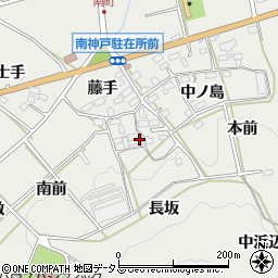 愛知県田原市南神戸町長坂周辺の地図