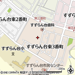 三重県名張市すずらん台東３番町周辺の地図
