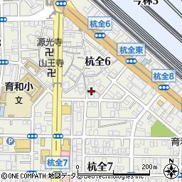 大阪府大阪市東住吉区杭全6丁目3-31周辺の地図