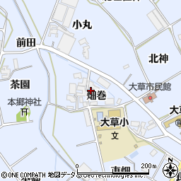 愛知県田原市大草町畑巻47周辺の地図
