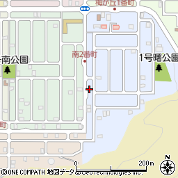 三重県名張市梅が丘南１番町13周辺の地図