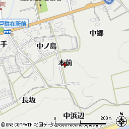 愛知県田原市南神戸町本前周辺の地図