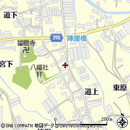 愛知県田原市八王子町道上100周辺の地図