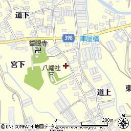 愛知県田原市八王子町道上12周辺の地図