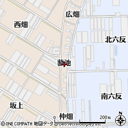 愛知県田原市福江町蓼池周辺の地図