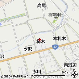 愛知県田原市南神戸町柿木周辺の地図