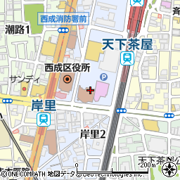 大阪市立西成図書館周辺の地図