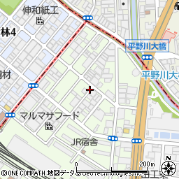 大阪府大阪市平野区平野馬場1丁目周辺の地図