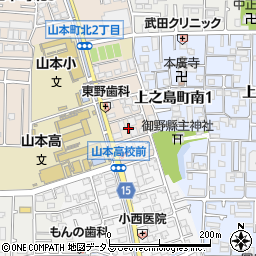 大阪府八尾市山本町北1丁目3周辺の地図