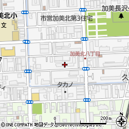 大阪市営加美北第２住宅２号館周辺の地図