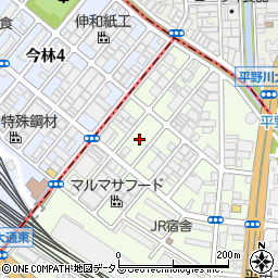 大阪府大阪市平野区平野馬場1丁目9周辺の地図