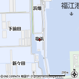 愛知県田原市向山町塩浜周辺の地図