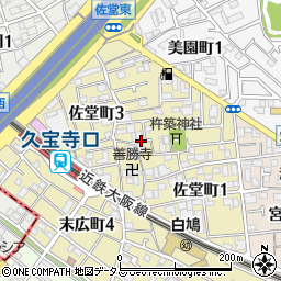 大阪府八尾市佐堂町周辺の地図
