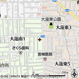 ファミリーマート東大阪大蓮南店周辺の地図