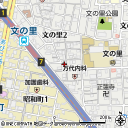 阿倍野文ノ里郵便局周辺の地図