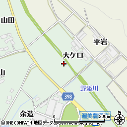 愛知県田原市赤羽根町大ケ口周辺の地図