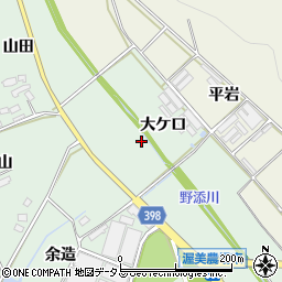 愛知県田原市赤羽根町（大ケ口）周辺の地図