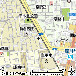 西成青写真周辺の地図