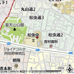 大阪市立松虫中学校周辺の地図