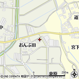 愛知県田原市村松町東原周辺の地図