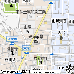 檀上石油株式会社　八尾北給油所周辺の地図