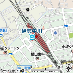 ファミリーマート近鉄中川駅４番ホーム店周辺の地図