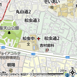 大阪府大阪市阿倍野区松虫通2丁目周辺の地図