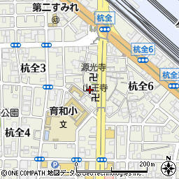 大阪府大阪市東住吉区杭全周辺の地図