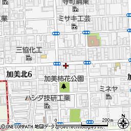 鍵の出張救急車大阪市平野区加美北営業所２４時間受付センター周辺の地図
