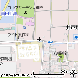 奈良県大和郡山市井戸野町267-5周辺の地図