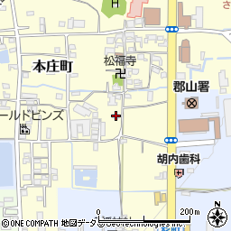 奈良県大和郡山市本庄町224周辺の地図