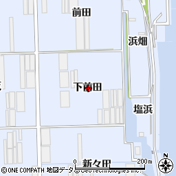 愛知県田原市向山町下前田周辺の地図