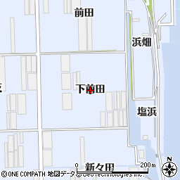 愛知県田原市向山町（下前田）周辺の地図