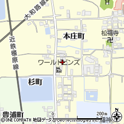 奈良県大和郡山市本庄町207周辺の地図