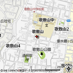 泰福祉会　歌敷山保育園周辺の地図