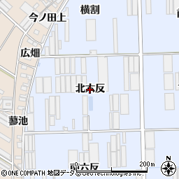愛知県田原市向山町（北六反）周辺の地図