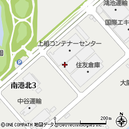 株式会社上組　大阪支店南港コンテナーセンター周辺の地図