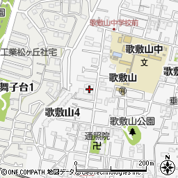 歌敷山ダイヤハイツ周辺の地図
