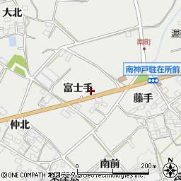 愛知県田原市南神戸町富士手周辺の地図